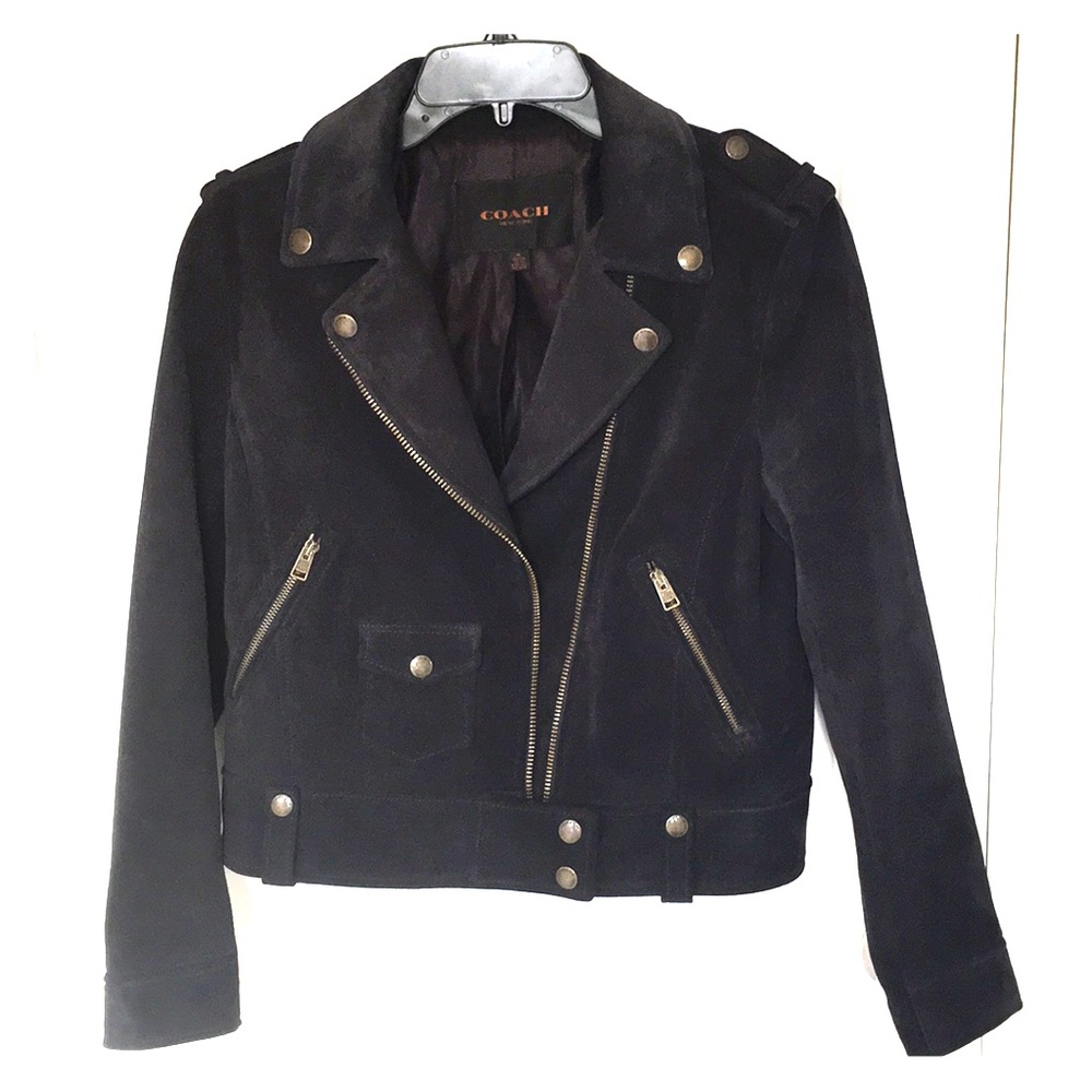 Brand New Coach Suede Moto Jacket (size M)